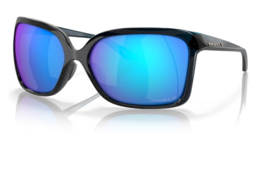 Image of Oakley OO9230 Wildrye Sunglasses - Women's, Polished Transparent Posiedon Frame, Prizm Sapphire Polarized Lens, 61, OO9230-923001-61