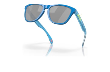 Image of Oakley OO9245 Frogskins A Sunglasses - Mens, Hi Res Polished Sapphire Frame, Prizm Black Lens, Asian Fit, 54, OO9245-9245C9-54