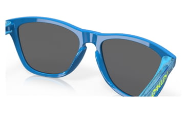 Image of Oakley OO9245 Frogskins A Sunglasses - Mens, Hi Res Polished Sapphire Frame, Prizm Black Lens, Asian Fit, 54, OO9245-9245C9-54