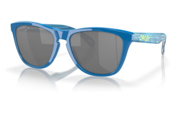 Image of Oakley OO9245 Frogskins A Sunglasses - Mens, Hi Res Polished Sapphire Frame, Prizm Black Lens, Asian Fit, 54, OO9245-9245C9-54