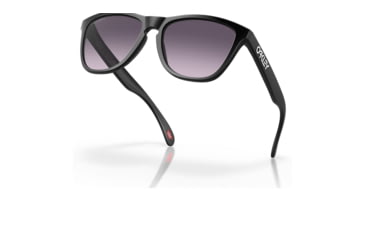 Image of Oakley OO9245 Frogskins A Sunglasses - Mens, Matte Black Frame, Prizm Grey Gradient Lens, Asian Fit, 54, OO9245-9245D0-54