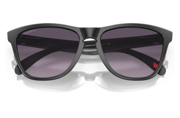 Image of Oakley OO9245 Frogskins A Sunglasses - Mens, Matte Black Frame, Prizm Grey Gradient Lens, Asian Fit, 54, OO9245-9245D0-54