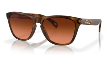 Image of Oakley OO9245 Frogskins A Sunglasses - Mens, Matte Brown Tortoise Frame, Prizm Brown Gradient Lens, Asian Fit, 54, OO9245-9245D1-54