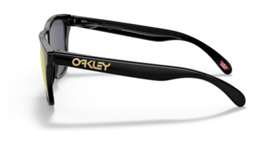 Image of Oakley OO9245 Frogskins A Sunglasses - Mens, Polished Black Frame, Prizm 24K Polarized Lens, Asian Fit, 54, OO9245-9245C0-54