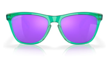 Image of Oakley OO9245 Frogskins A Sunglasses - Mens, Transparent Celeste Frame, Prizm Violet Lens, Asian Fit, 54, OO9245-9245C3-54