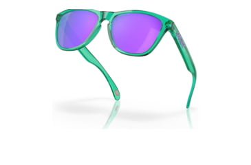 Image of Oakley OO9245 Frogskins A Sunglasses - Mens, Transparent Celeste Frame, Prizm Violet Lens, Asian Fit, 54, OO9245-9245C3-54