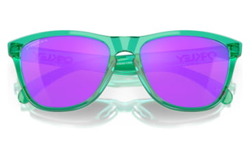 Image of Oakley OO9245 Frogskins A Sunglasses - Mens, Transparent Celeste Frame, Prizm Violet Lens, Asian Fit, 54, OO9245-9245C3-54