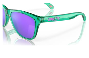 Image of Oakley OO9245 Frogskins A Sunglasses - Mens, Transparent Celeste Frame, Prizm Violet Lens, Asian Fit, 54, OO9245-9245C3-54