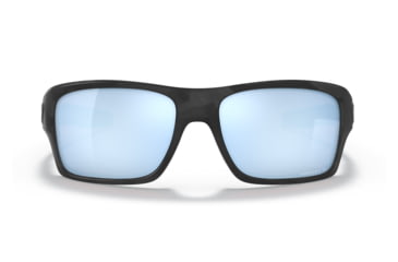 Image of Oakley OO9263 Turbine Sunglasses - Mens, Matte Black Camo Frame, Prizm Deep Water Polarized Lens, 63, OO9263-926364-63