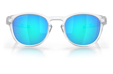 Image of Oakley OO9265 Latch Sunglasses - Mens, Matte Clear Frame, Prizm Sapphire Polarized Lens, 53, OO9265-926565-53