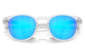 Image of Oakley OO9265 Latch Sunglasses - Men's, Matte Clear Frame, Prizm Sapphire Polarized Lens, 53, OO9265-926565-53