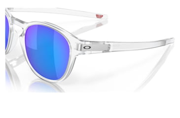 Image of Oakley OO9265 Latch Sunglasses - Mens, Matte Clear Frame, Prizm Sapphire Polarized Lens, 53, OO9265-926565-53