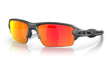 Image of Oakley OO9271 Flak 2.0 A Sunglasses - Mens, Steel Frame, Prizm Ruby Lens, Asian Fit, 61, OO9271-927143-61