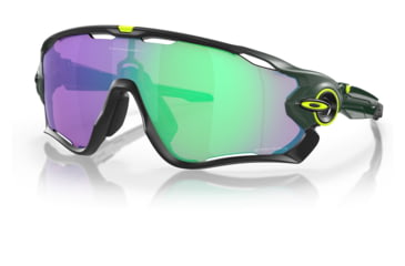 Image of Oakley OO9290 Jawbreaker Sunglasses - Mens, Matte Hunter Green Frame, Prizm Road Jade Lens, 31, OO9290-929068-31