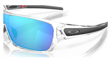 Image of Oakley OO9307 Turbine Rotor Sunglasses - Mens, Polished Clear Frame, Prizm Sapphire Lens, 32, OO9307-930729-32