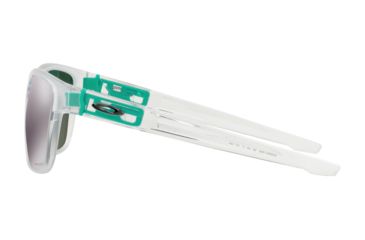 Image of Oakley OO9360 Sunglasses 936019-58 - Matte Clear Frame, Prizm Black Lenses