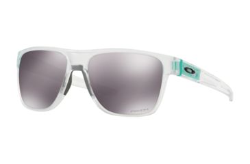 Image of Oakley OO9360 Sunglasses 936019-58 - Matte Clear Frame, Prizm Black Lenses