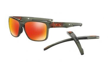 Image of Oakley OO9361 Sunglasses 936111-57 - Olive Ink Frame, Prizm Ruby Lenses