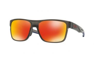 Image of Oakley OO9361 Sunglasses 936112-57 - Grey Smoke Frame, Prizm Ruby Lenses