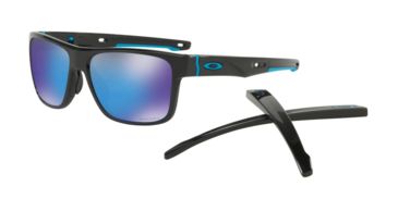 Image of Oakley OO9361 Sunglasses 936113-57 - Polished Black Frame, Prizm Sapphire Lenses