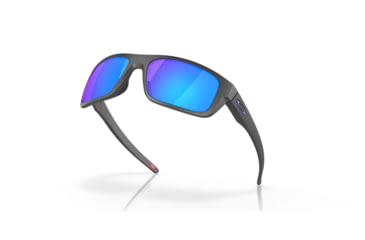 Image of Oakley OO9367 Drop Point Sunglasses, Matte Dark Grey Frame, Prizm Sapphire Polarized Lenses, 936706-60