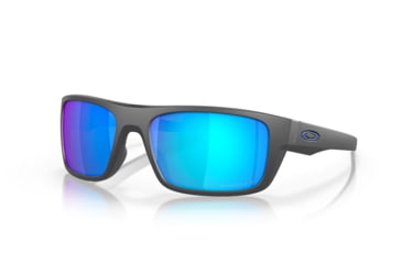 Image of Oakley OO9367 Drop Point Sunglasses, Matte Dark Grey Frame, Prizm Sapphire Polarized Lenses, 936706-60