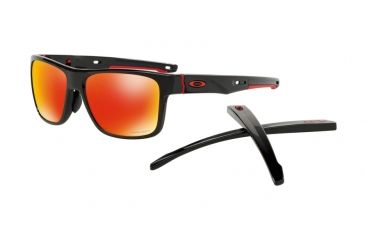 Image of Oakley CROSSRANGE A OO9371 Single Vision Prescription Sunglasses OO9371-937108-57 - Lens Diameter 57 mm, Frame Color Polished Black