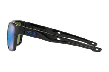Image of Oakley OO9371 Sunglasses 937117-57 - Aero Polished Black Frame, Prizm Sapphire Lenses