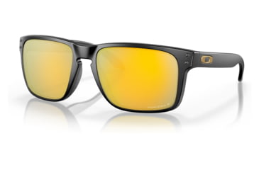 Image of Oakley OO9417 Holbrook XL Sunglasses - Mens, Matte Black Frame, Prizm 24K Polarized Lens, 59, OO9417-941723-59