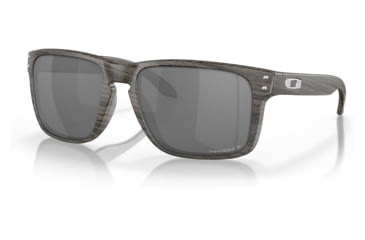 Image of Oakley OO9417 Holbrook XL Sunglasses - Mens, Woodgrain Frame, Prizm Black Polarized Lens, 59, OO9417-941734-59