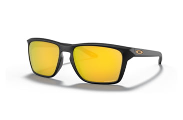 Image of Oakley OO9448 Sylas Sunglasses - Mens, Matte Black Frame, Prizm 24K Polarized Lens, 57, OO9448-944815-57