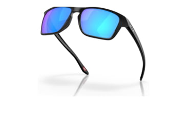 Image of Oakley OO9448 Sylas Sunglasses - Mens, Matte Black Frame, Prizm Sapphire Irid Polarized Lens, 57, OO9448-944812-57