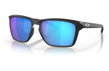 Image of Oakley OO9448 Sylas Sunglasses - Mens, Matte Black Frame, Prizm Sapphire Irid Polarized Lens, 57, OO9448-944812-57