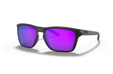 Image of Oakley OO9448 Sylas Sunglasses - Mens, Matte Black Frame, Prizm Violet Lens, 57, OO9448-944810-57