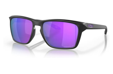 Image of Oakley OO9448 Sylas Sunglasses - Mens, Matte Black Frame, Prizm Violet Polarized Lens, 57, OO9448-944813-57