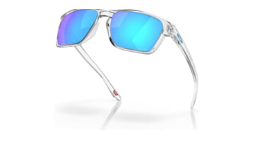 Image of Oakley OO9448 Sylas Sunglasses - Mens, Polished Clear Frame, Prizm Sapphire Lens, 60, OO9448-944804-60
