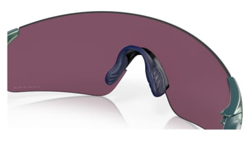 Image of Oakley OO9454 EVZero Blades Sunglasses, Matte Silver/Blue Colorshift Frame, Prizm Road Black Lens, 38, OO9454-945419-38