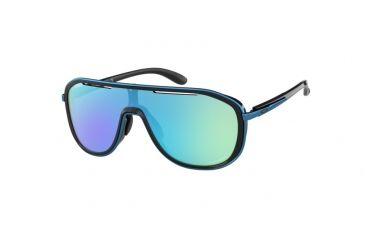 Image of Oakley OUTPACE OO4133 Sunglasses 413303-26 - Polished Black Frame, Sapphire Lenses