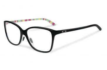 Image of Oakley OX1126-0354 Finesse Eyeglass Frames, Polished Black/Yellow Stripes Frame