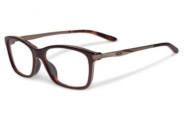 Image of Oakley NINE-TO-FIVE Single Vision Prescription Eyeglasses, Brown Tortoise Frame, OX1127-0552SV