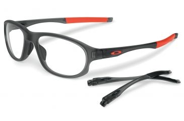 Image of Oakley Crosslink Strike Bifocal Prescription Eyeglasses, Satin Grey Smoke Frame, OX8048-0454BI