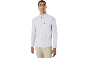 Image of Oakley Oxford Long Sleeve Shirt - Mens, Stone Gray, Large, 401885-22Y-L