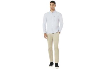 Image of Oakley Oxford Long Sleeve Shirt - Mens, Stone Gray, Large, 401885-22Y-L