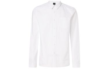 Image of Oakley Oxford Long Sleeve Shirt- Mens, White, 2XL, FOA400249-100-XXL