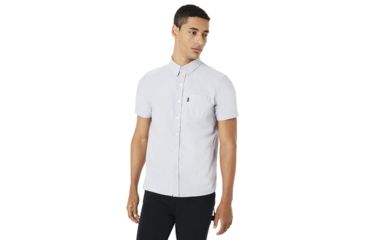 Image of Oakley Oxford Short Sleeve - Mens, Stone Gray, Large 401886-22Y-L