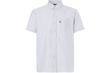 Image of Oakley Oxford Short Sleeve Shirt - Mens, Stone Gray, Medium, 401886-22Y-M