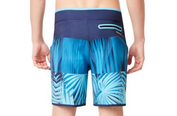 Image of Oakley Palm Geometric Boardshort 19 in- Mens, Atol Blue Palm P, 34, 482566-99B-34