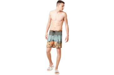 Image of Oakley Palm Geometric Boardshort 19 - Mens, Autumn Glory Palm P, 40, 482566-99A-40