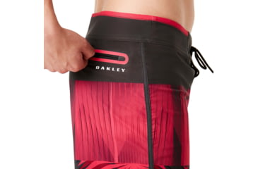 Image of Oakley Palm Geometric Boardshort 19 - Mens, Raspberry Palm P, 31, 482566-99R-31