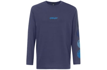 Image of Oakley Patchsticker Ls Tee - Mens, Foggy Blue, 2XL, 457740-6FB-XXL